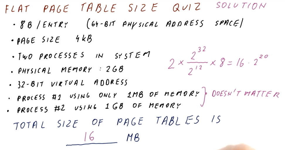 flat-page-table-size-quiz